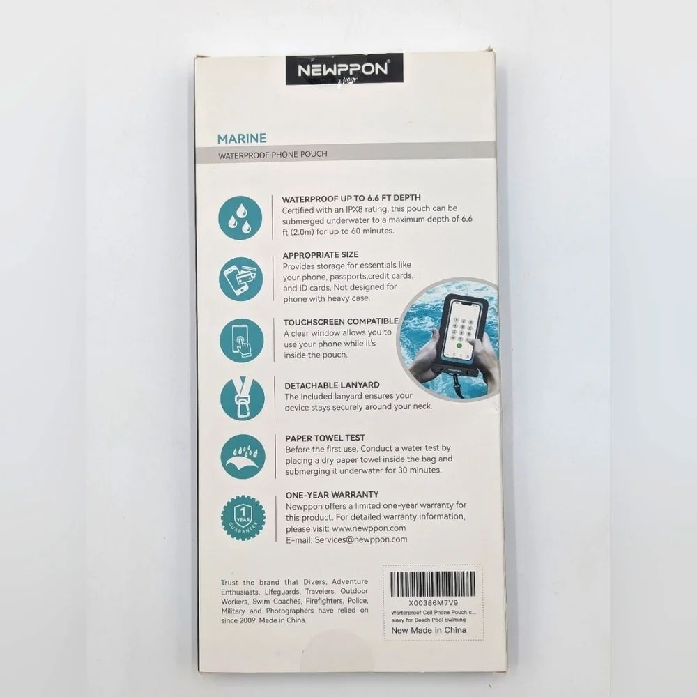 NEWPPON MARINE Touchscreen Compatible Waterproof 6.6